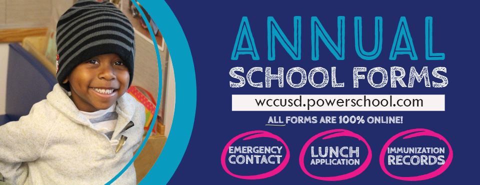 Annual School Forms Banner Annual School Forms Banner